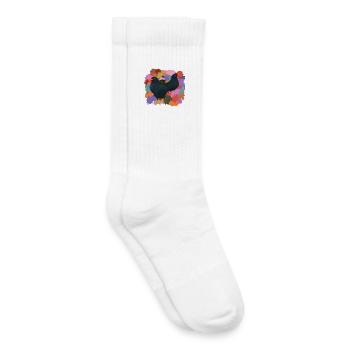 Trois oiseaux sympathiques par une belle journée d’automne - Chaussettes de tennis bio enfant - blanc - Droite
