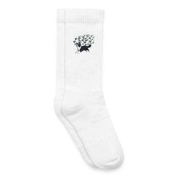 Border Collie and Clouds Sheep - Kids Tennis Socks - white - Right