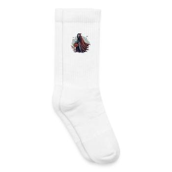 Faucheuse d'Halloween avec citrouille - Chaussettes de tennis bio enfant - blanc - Droite