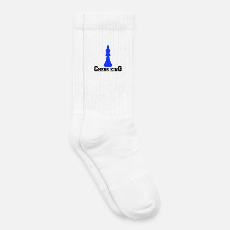 Schach König - Kinder Tennissocken - Weiß