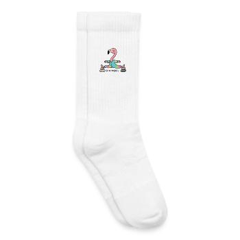 Yoga je Zen donc je suis - Chaussettes de tennis bio enfant - blanc - Droite