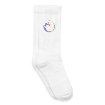 Roue chromatique créative comme cadre de design dynamique - Chaussettes de tennis bio enfant - blanc - Droite