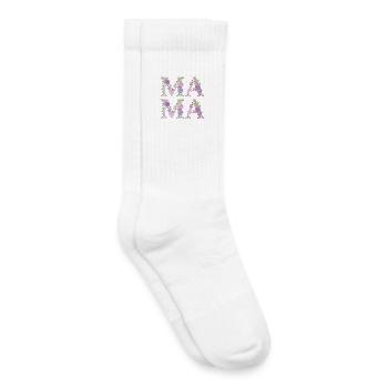 Mama Blumen Floral Schrift Beste Mutter Muttertag - Kinder Tennissocken - Weiß - Rechts