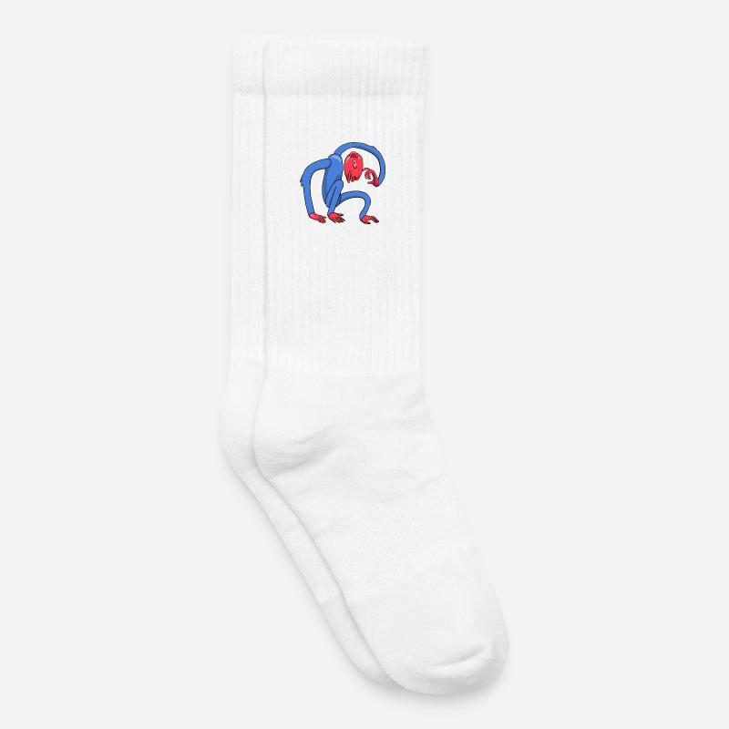 Denkender Affe - Kinder Tennissocken - Weiß