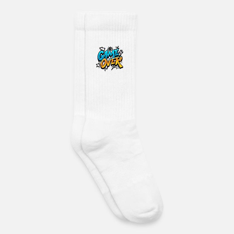Game Over Graffiti Splash Tee - Kinder Tennissocken - Weiß