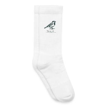 Silhouette Sperling | Ornithologie | Dessin - Chaussettes de tennis bio enfant - blanc - Droite