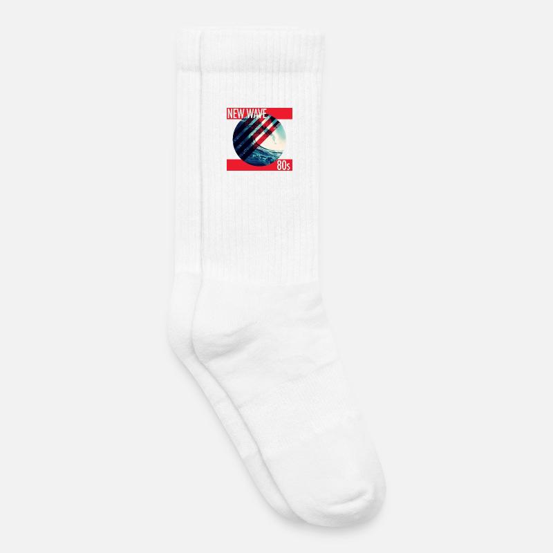 Neue Welle Neon Surf 80er - Kinder Tennissocken - Weiß
