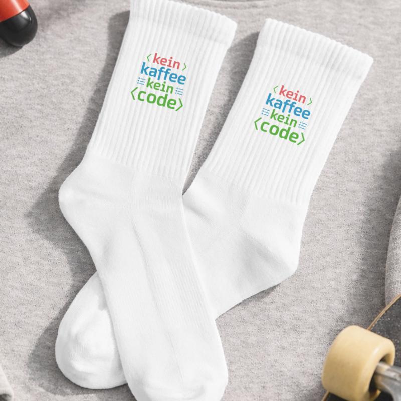 No Coffee No Code Programmer Computer Scientist Kids Tennis Socks