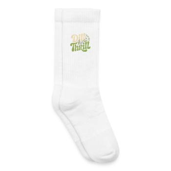 Coup de pied d’aneth | Jeux de mots sur les herbes et le jardin de cuisine - Chaussettes de tennis bio enfant - blanc - Droite