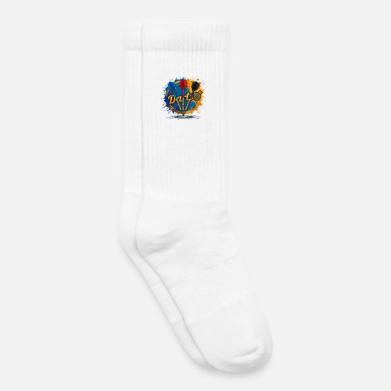 Explosion de couleurs de Dartsplash - Chaussettes de tennis bio enfant - blanc