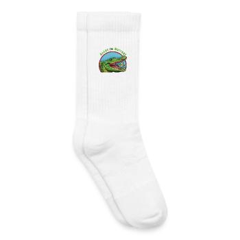 Alligator und Vogel: Alles in Butter! - Kinder Tennissocken - Weiß - Rechts