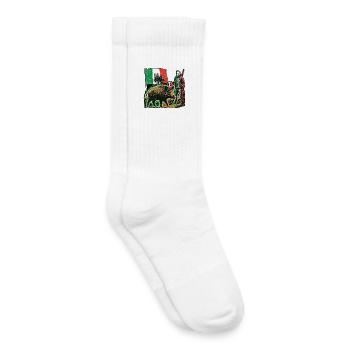 Wildschwein Jägerin Italien Flagge Italienisch - Kinder Tennissocken - Weiß - Rechts