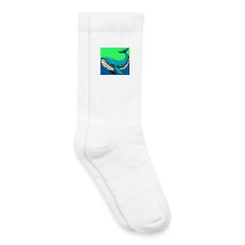 baleine - Chaussettes de tennis bio enfant - blanc - Droite
