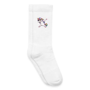 Dabbing Einhorn - Kinder Tennissocken - Weiß - Rechts
