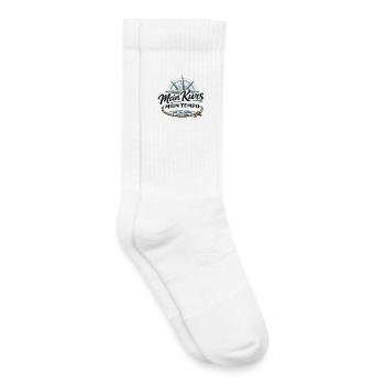 Mein Kurs mein Tempo maritimes Kompass Motiv - Kinder Tennissocken - Weiß - Rechts