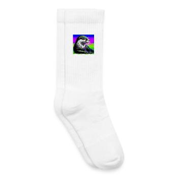 otter - Kids Tennis Socks - white - Right