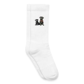Amitié - Chaussettes de tennis bio enfant - blanc - Droite