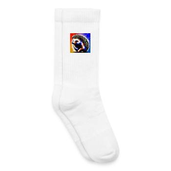 hérisson - Chaussettes de tennis bio enfant - blanc - Droite