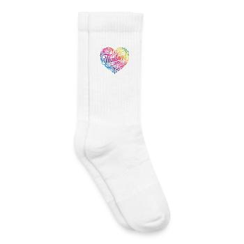 Thailand Herz Bunt - Kinder Tennissocken - Weiß - Rechts