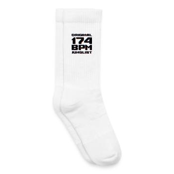 Original 174 BPM Junglist DNB Drum and Bass - Chaussettes de tennis bio enfant - blanc - Droite