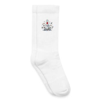 Exploding Bowling Pin Cartoon - Kids Tennis Socks - white - Right