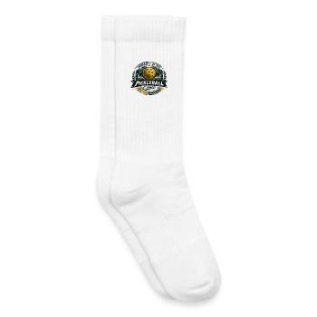 Emblème du terrain de pickleball - Chaussettes de tennis bio enfant - blanc - Droite