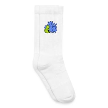 Monstres mignons - Chaussettes de tennis bio enfant - blanc - Droite