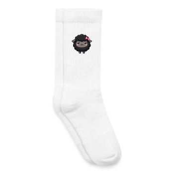 Mouton noir - Chaussettes de tennis bio enfant - blanc - Droite