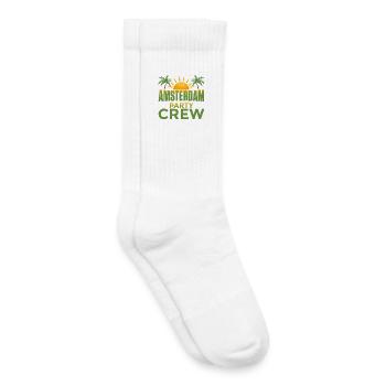 Amsterdam Party Crew - Chaussettes de tennis bio enfant - blanc - Droite