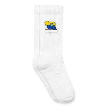 Bannière personnalisée de Zandvoort - Chaussettes de tennis bio enfant - blanc - Droite