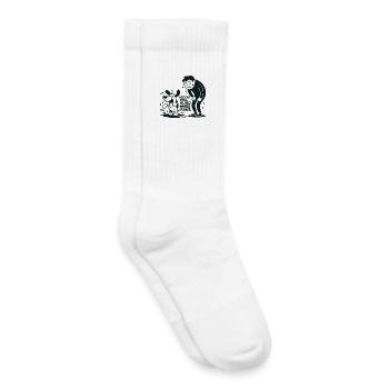 Regenhund Muss Raus - Kinder Tennissocken - Weiß - Rechts