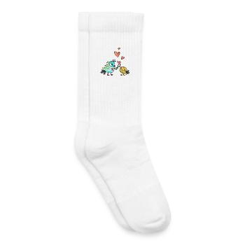 Dody und Dots- Seifenblasenherzen - Kinder Tennissocken - Weiß - Rechts