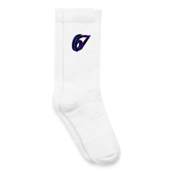 67 Néon Lumineux - Chaussettes de tennis bio enfant - blanc - Droite