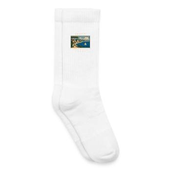 Frankreich Côte d’Azur Vintage Reisemarke - Kinder Tennissocken - Weiß - Rechts