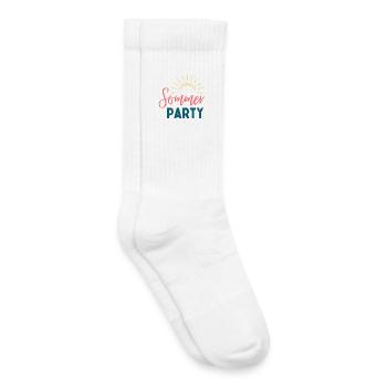 Summer Party Sunbeam Logo - Kids Tennis Socks - white - Right