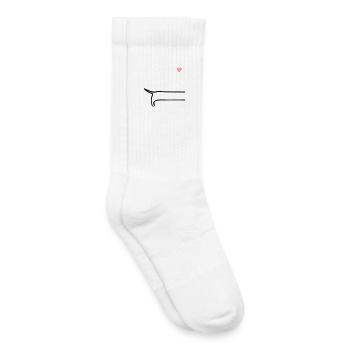 Dos de chien minimaliste - Chaussettes de tennis bio enfant - blanc - Droite
