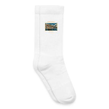 Portugal Porto Vintage Reisemarke - Kinder Tennissocken - Weiß - Rechts