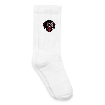 Schwarzer Dackel Logo - Kinder Tennissocken - Weiß - Rechts