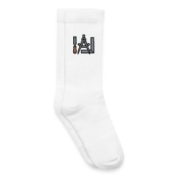 Carpenter Tools Graphic - Kids Tennis Socks - white - Right