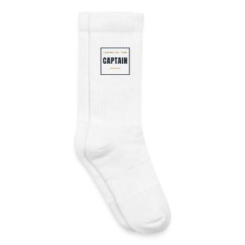 Captain Stamp Retro - Captain Team Gift - Kids Tennis Socks - white - Right