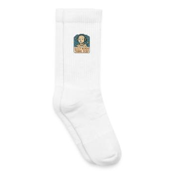 Quiet thoughts deep thinking - Kids Tennis Socks - white - Right