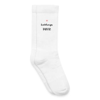 Lieblingstante Geburtstag Geschenk Stern - Kinder Tennissocken - Weiß - Rechts
