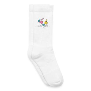 Nicht seltsam. Ich bin eine limitierte Edition. Vögel am Draht - Kinder Tennissocken - Weiß - Rechts