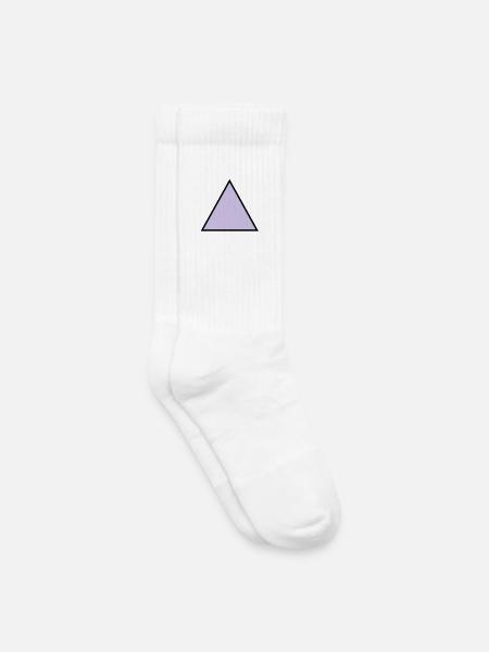 hipster triangle triangle shape - Kids Tennis Socks - white