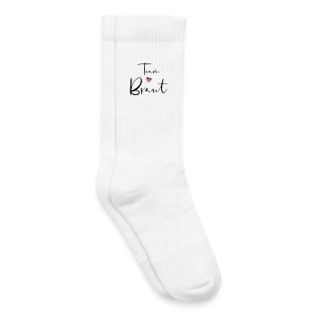 Team Braut Herz Junggesellinnenabschied Geschenk - Kinder Tennissocken - Weiß - Rechts