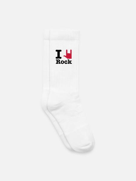 i love rock - I Love Rock - Chaussettes de tennis bio enfant - blanc