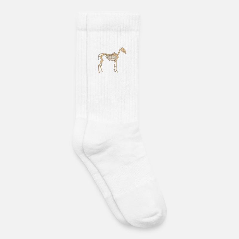 Paläolithisches Skelettpferd - Kinder Tennissocken - Weiß