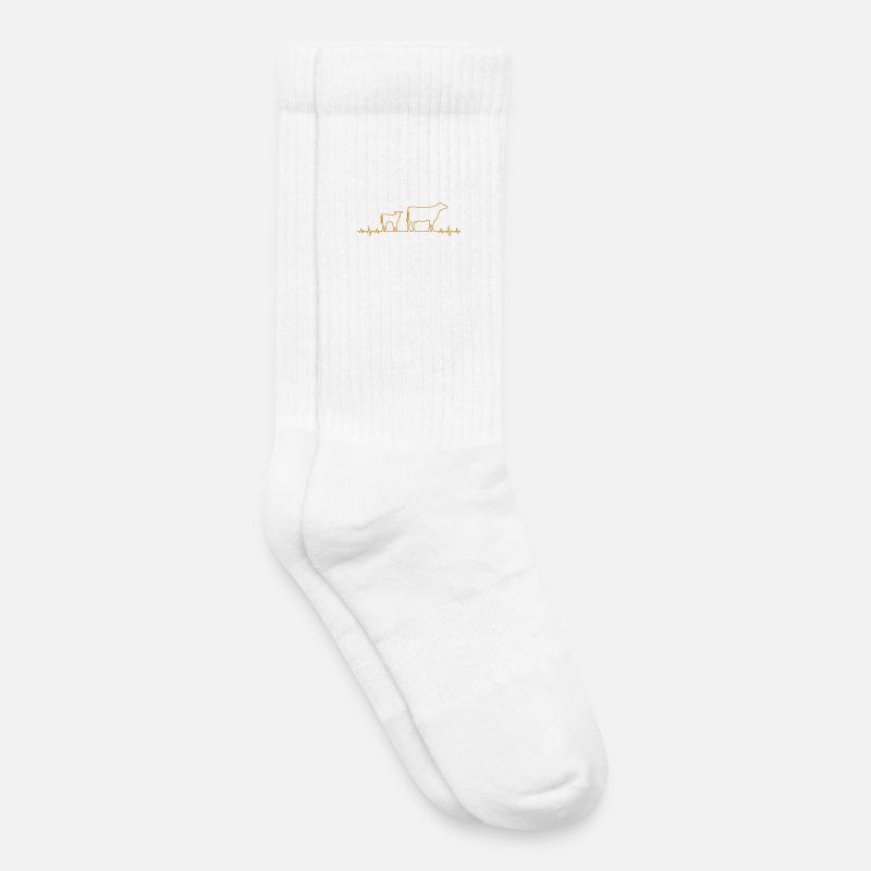Kuh Kalb Bulle - Kinder Tennissocken - Weiß