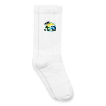Sommerzeit Strandpanorama - Kinder Tennissocken - Weiß - Rechts