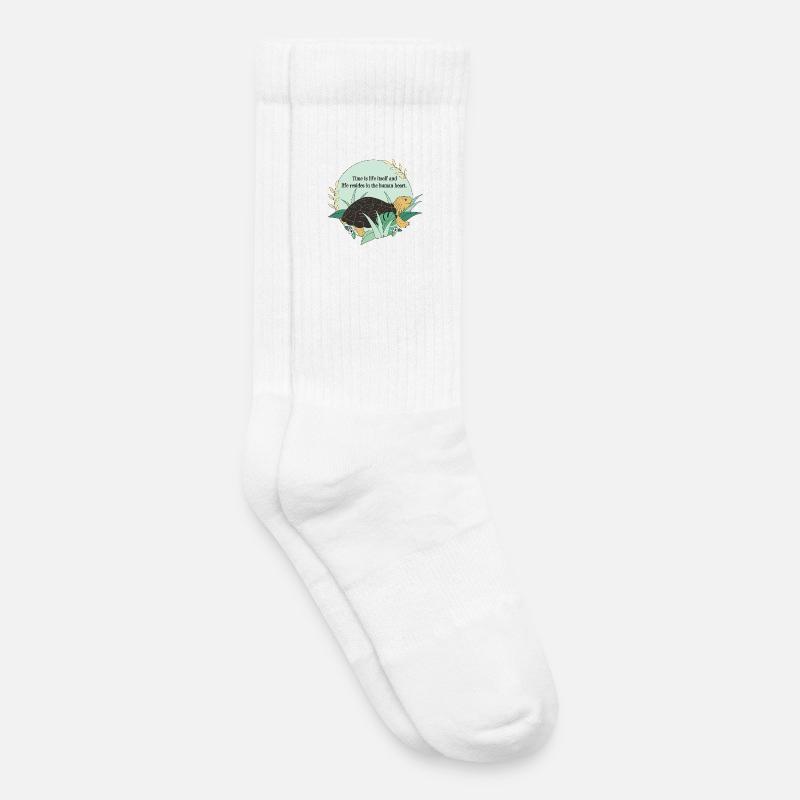 Turtle Cassiopeia - Kids Tennis Socks - white